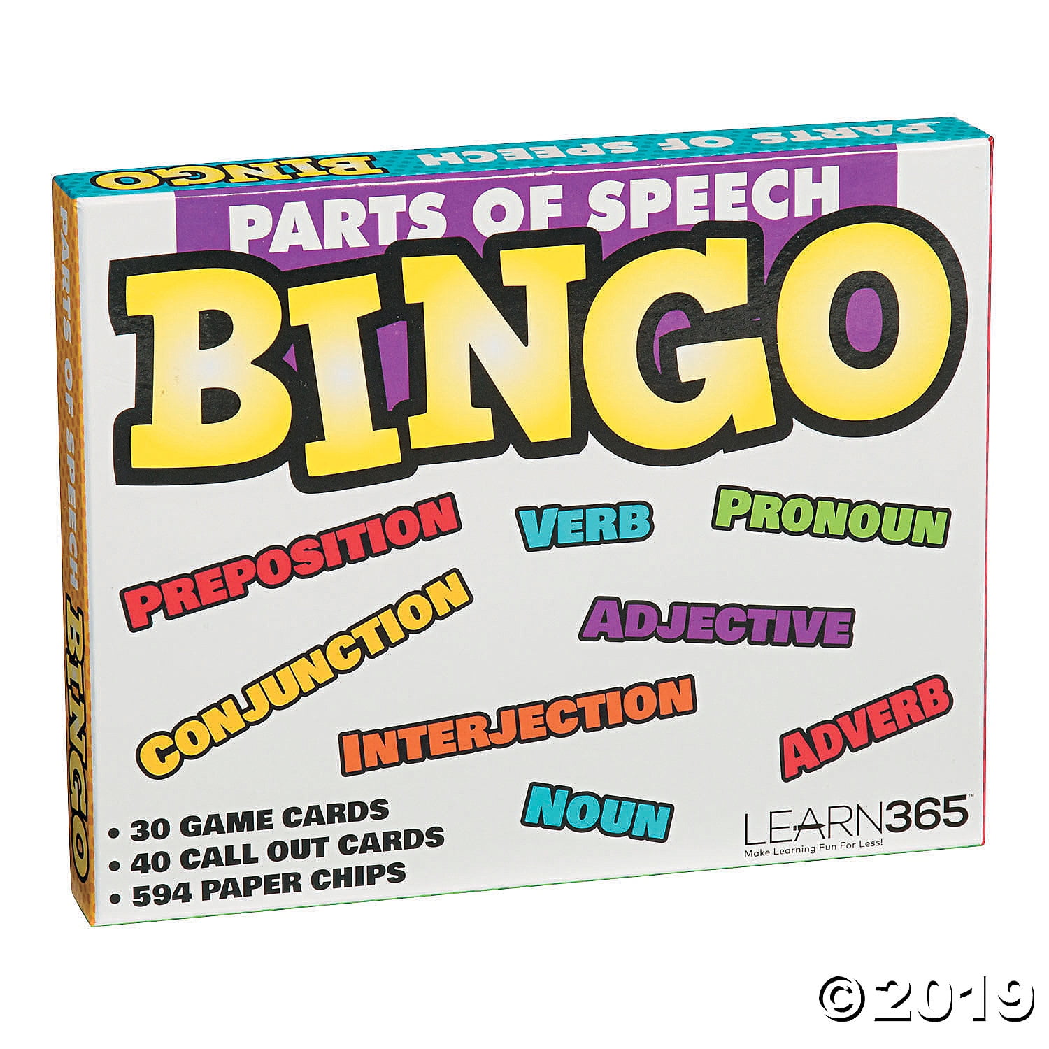 675 Pieces Educational Parts Of Speech Premium Bingo 