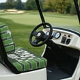 thumbnail image 3 of Yuyamidu 2 Pack Born to Golf Print Golf Cart Seat Covers Green Seat Backrest Cushion for Golf Cart Bench Seat Cushion Accessories Gifts for Friends and Family, 3 of 7