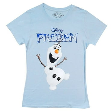 Disney Frozen Olaf Juniors Light Blue T-Shirt | M
