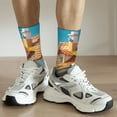 thumbnail image 6 of Cauagu Cozy Cartoon Backyard Print Crew Socks for Women and Men,Adult Athletic Running Socks 1-Pair Sports Socks Work Gear Socks with Moisture Wicking, 6 of 6