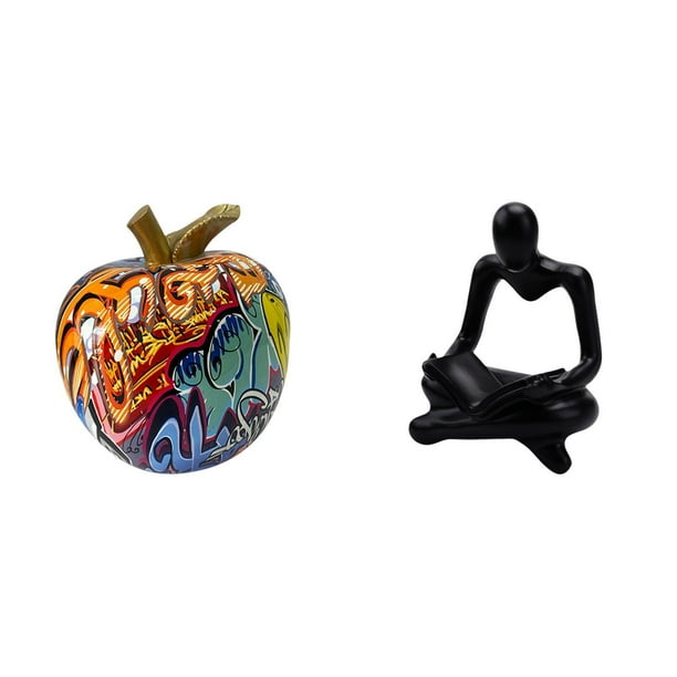 Estatua de estatuilla,Estatuas de resina Escultura Decoración del hogar Mini,Figura de pensador abstracto,Estatua de pensador abstracto,decoración para el hogar,Figura humana decorativa para