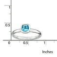 thumbnail image 6 of Sterling Silver Cushion Cut Blue Topaz Ring, 6 of 11