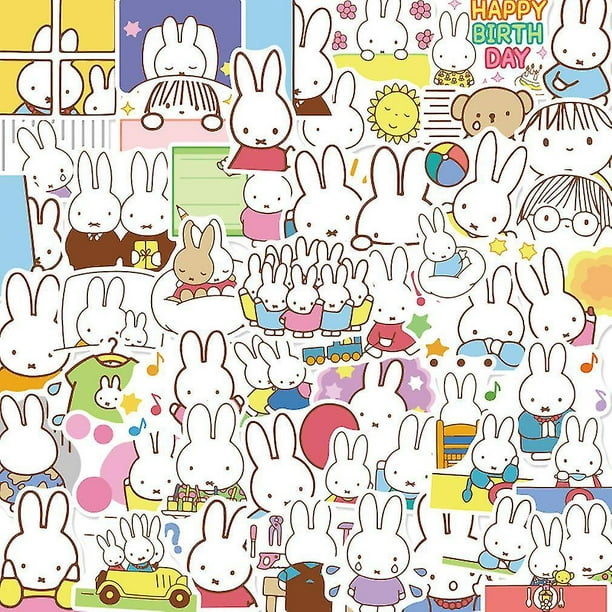 40 Sheets Miffys rabbit Cartoon Lovely Kawaii Sticker Small
