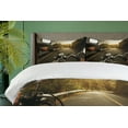thumbnail image 4 of Ambesonne Adventure Duvet Cover Sets, Rider Chopper Road, 2-King, Forest Green Grey, 4 of 7