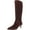 Dark Brown Suede, variant on Anne Klein Womens Ilith Suede Pointed Toe Knee-High Boots