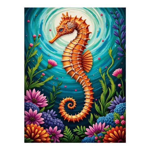 Diamond Art Kits for Adults - 5d Seahorse Coral Reef Artwork Diamond Painting for Adults, Diamond Art for Adults Beginners, Frameless Diamond Painting Kits for Adults for Home Wall Decor