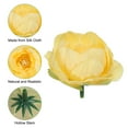 thumbnail image 4 of Uxcell Artificial Flower Head Fake Flowers Heads Bulk Silk Peony Heads Simulation Flower Yellow 15 Pcs, 4 of 6