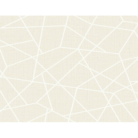 Kenneth James Heath Cream Geometric Linen Wallpaper
