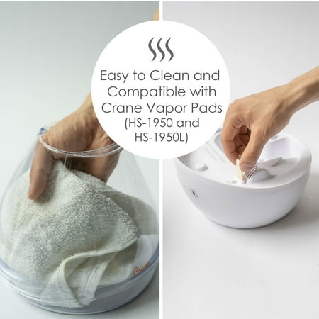 CRANE - 1 Gal. Drop Cool Mist Humidifier with Sound Machine - Grey