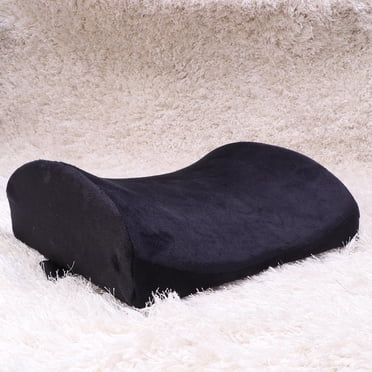 SEWCHICS Black Ergonomic Memory Foam Back Cushion for Lumbar Support and Waist Comfort Pad