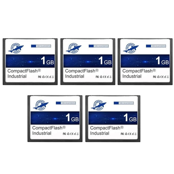 Dogfish 1GB 5Pack Compact Flash Memory Card High Performance Industrial CF Type I Card FAT16 for Industrial Equipment and Vintage Digital Cameras