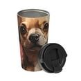 thumbnail image 2 of Fuzoiu Vintage Red Flower Chihuahua Print Stainless Steel Travel Mug,Vacuum Insulated Coffee Travel Mug,Reusable Coffee Cup for Hot and Cold, 2 of 8