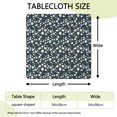 thumbnail image 2 of Navy Daisy Flower Floral Pattern Square Fitted Tablecloth with Elastic Edge,Square Table Cover,Washable Elastic Table Cover for Home Kitchen Party Decor 34"x34", 2 of 6