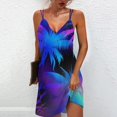 thumbnail image 2 of Vestido de tirantes sin mangas estampado con cuello en V a la moda de verano para mujer Pompotops ghjkhdj4595, 2 of 5