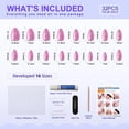 thumbnail image 5 of SHANGMENG Soft Gel Press on Nails Pink Short Almond Press on Nails, Naturally Stick on Nails in 32PCS Reusable Fake Nails Kit with Glue,Aurora Pink, 5 of 9