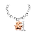 thumbnail image 4 of ELYA Jewelry Women's Bear Charm Rose Gold Plated Steel Chain Bracelet, 4 of 4