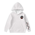 thumbnail image 2 of Byoo Little Girl Hoodie Paw Print Oversized Full Sleeved Hoody Sweatshirt Outdoor with Pocket Relaxed Fit Kids Top, 2 of 3