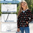 thumbnail image 5 of FUIALDOLG Girls' Fashion Hoodies Sweatshirts with Pocket Red Heart Paws Fleece Zip-Up Hoodie for Girls and Boy 6-7 Years Old Girl Winter Clothes, 5 of 6