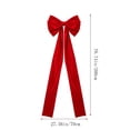 thumbnail image 3 of Oversized Christmas Tree Topper Bow, Extra Large Velvet Wreath Bow for Holiday Decor, Giant Red Bow for Gift Wrapping and Party Decoration, 3 of 8