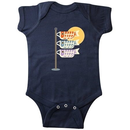 

Inktastic Japanese Carp Fish Flags Gift Baby Boy or Baby Girl Bodysuit