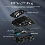 ATTACK SHARK X3 Lightweight Wireless Gaming Mouse with Anti Slip Mouse Grip Tape, Self Adhesive Design Elastics Refined Side Grips Sticker Sweat Resistant Pads/Anti Sweat Paste, Cut to Fit (Black)