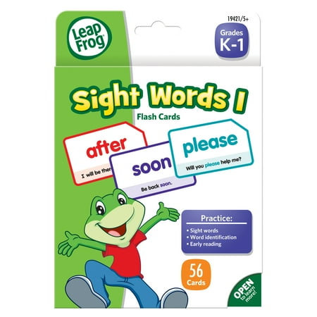 The Board Dudes LeapFrog Flash Cards, Sight Words 1, 4-3/4" x 6", 55 Cards