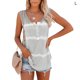 thumbnail image 1 of Camiseta sin mangas con estampado de teñido anudado para mujer, camiseta sin mangas con botones, gris claro, L Inevent AP002428-11, 1 of 5