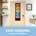 thumbnail image 2 of 10 Pockets Hanging Wall File Organizer, Black Storage Pocket Chart for File Folder and Paper, Space Saver for Office and Classroom, with Wall Hangers, Over The Door Hooks, Labels, 2 of 4