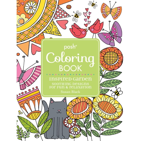 Pre-Owned Posh Adult Coloring Book Inspired Garden: Soothing Designs for Fun & Relaxation: Volume 17 (Paperback) 1449478360 9781449478360