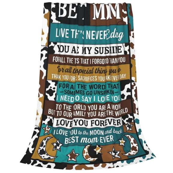 Mom Throw Blanket, To My Mom Gift from Daughter Son, Birthday Christmas Mother’s Day Anniversary Present, Cozy Blanket for Women 50x40