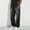 Black, variant on Men's Jeans Stretch Straight Solid Color Pocket Mid Waist Straight Through Full Length Pants Jeans