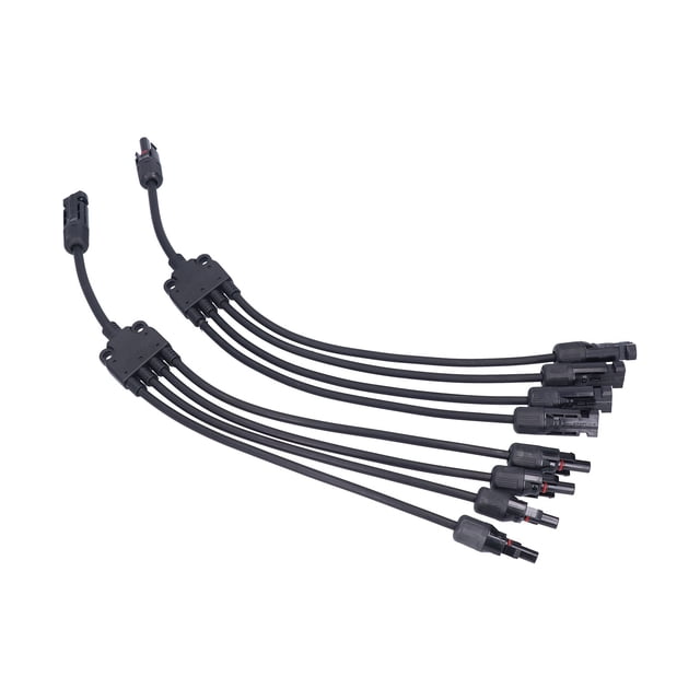 Conector paralelo, Conector de panel solar 4 Cable de extensión de panel solar Conector de rama Y Probado y confiable