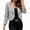 Gray, variant on Hueook Blazer for Women Lapel Long Sleeve Single Button Cropped Casual Work Jacket Gray S