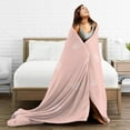 thumbnail image 5 of Pink Leaf Throw Blanket, Super Soft Anti-Pilling Flannel Bed Blankets, 80"x60", 5 of 8