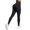 Black-01, variant on Hidden Scrunch Butt Workout Leggings for Women Seamless Mid Low Waist 25" Impact Yoga Pants