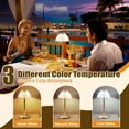 thumbnail image 4 of Coliware Table Lamp, Cordless Crystal Lamp with USB Charging Port, Rechargeable 3 Color Dimmable Gold Desk Lamp with Touch Control, LED Bedside Lamp for Home Office Restaurant, 4 of 10