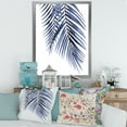 thumbnail image 3 of Designart 'Abstract Blue Palm Leaves Tropical Branches' Traditional Framed Art Print, 3 of 4
