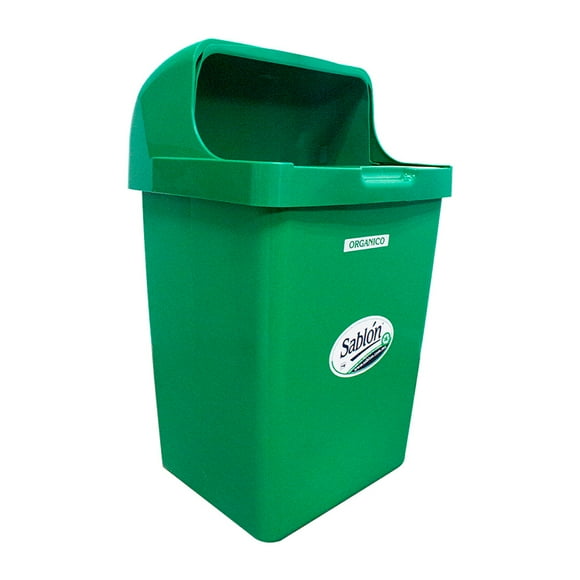 Bote De Basura Minimalista Con Tapa Tipo Cortina Compacto 30 L Sablón 8043VD
