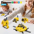 thumbnail image 4 of Juguete de construcción PicassoTiles STEM Robot solar 6 en 1 para niños, 4 of 9
