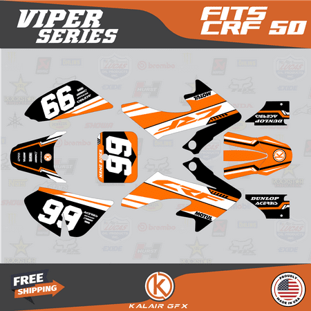 Kalair GFX Graphics Kit for Honda CRF50 (2004-2012) Viper Series Kalair GFX Graphics Kit for Honda CRF50 (2004-2012) Viper Series