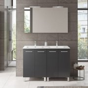 Ws Bath Collections Logic 120 WE Logic Vanities 48 Free Standing Double Basin Vanity Set