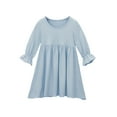 thumbnail image 5 of Antinious Girls Princess Dress Elegant Princess Dress Long Sleeve Crew Neck Dress,Toddler Girls Outer Dress,Kids Party Dress,Light Blue,110, 5 of 5