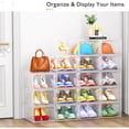 thumbnail image 3 of 8 Pack Shoe Boxes Stackable, Storage Boxes with Clear Magnetic Door,Multifunctional Sneaker Organizer Fit up to US Size 12 (13.8”x 9.84”x 7.1”), 3 of 4
