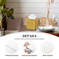 thumbnail image 3 of Gaeub Gold Shiny Print Leather Tissue Box Cover Square,Tissue Holder,Leather Paper Case,PU Leather Tissue Box Holder Decorative for Bathroom, Home Office Decor, 3 of 7