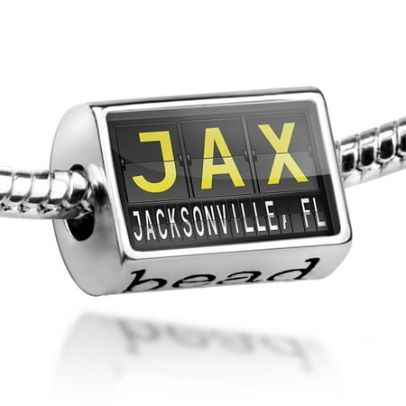Bead JAX Airport Code for Jacksonville, FL Charm Fits All European