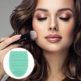 thumbnail image 6 of Unique Bargains 1 Pc Semi-oval Makeup Brush Cleaner Green, 6 of 6