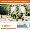 thumbnail image 4 of 3x6m Square Wedding Arch Party Backdrop Stage Stand Metal  Flower Rack Pipe + Base Kit, 4 of 12