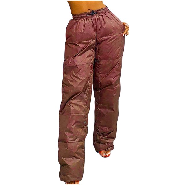 Pantalones sueltos cálidos y gruesos versátiles para mujer en pantalones largos de invierno Fridja alkflakhf35722