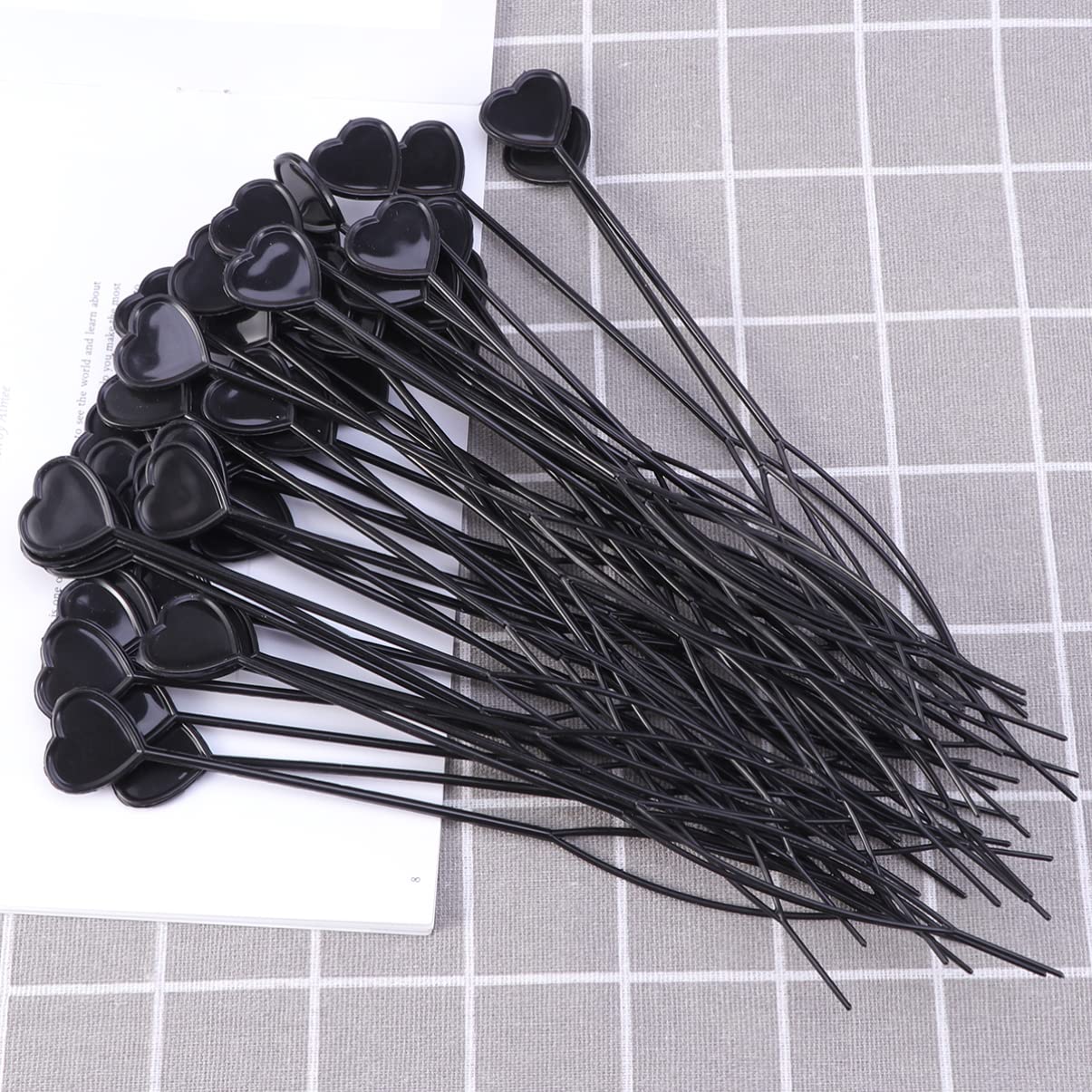 Bead Threader 50 Pcs Quick Beader Automatic Hair Beader Plastic Topsy Tail  Hair Braid Ponytail Styling Maker for Loading Beads Black Topsy Tail Hair