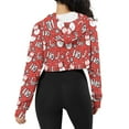thumbnail image 4 of Suhoaziia Lightweight Hoodie Crop Tops for Women HO HO HO Pullover Hoodie Preppy Christmas Snowman Streetwear Printed Graphic Round Neck Size XL Winter Clothing Daily Wear, 4 of 6